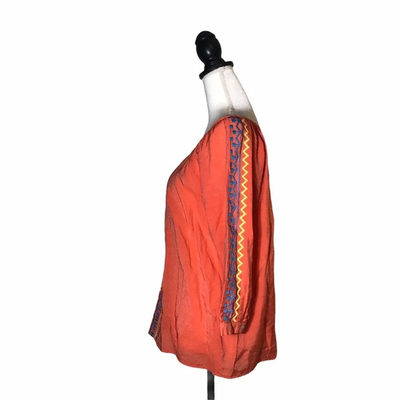 UMGEE Embroidered Southwestern Boho Peasant Blouse - Picture 3 of 6